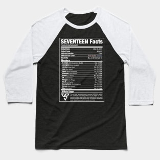 SEVENTEEN Nutritional Facts 2 Baseball T-Shirt